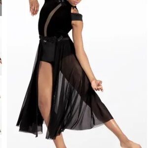 Weissman “Waste of Time” Black Lyrical/Contemporary Dance Costume Adult Small